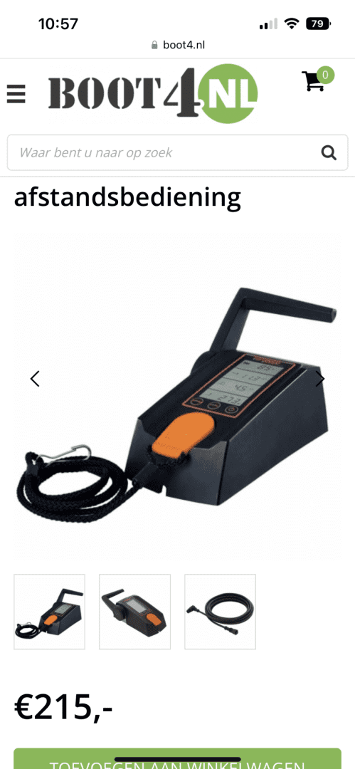 Torqeedo Travel 503S met 500Wh zgan accu plus handbediening