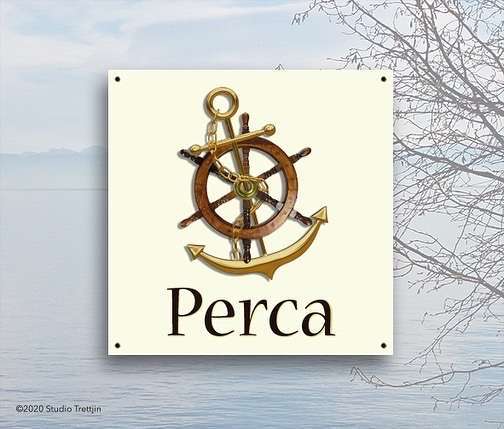 Dekluik regenzeiltje met naam van jouw boot.