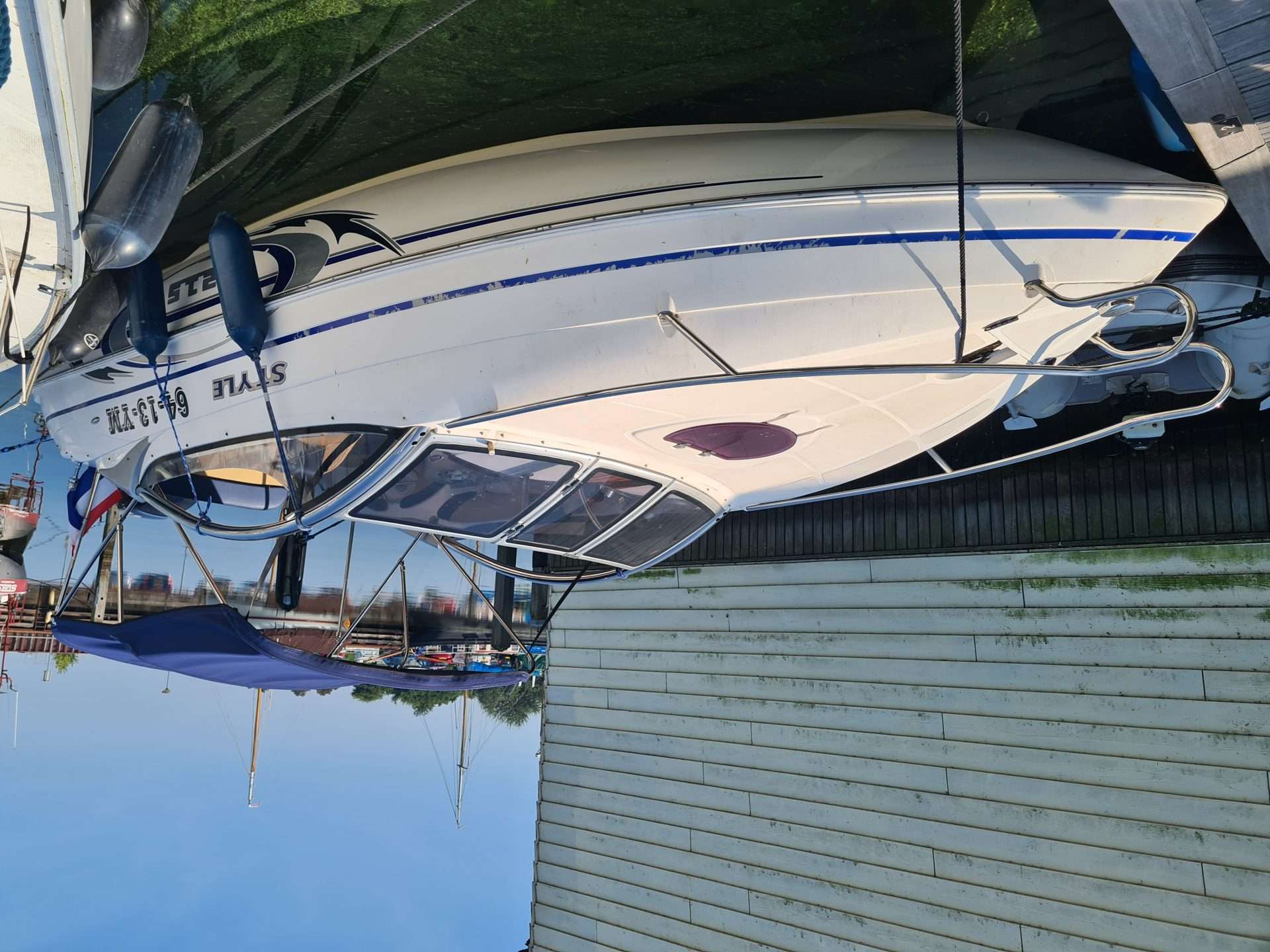 Fibrafort Style 215 boot (2008) te koop inclusief geremde kantelbare  trailer