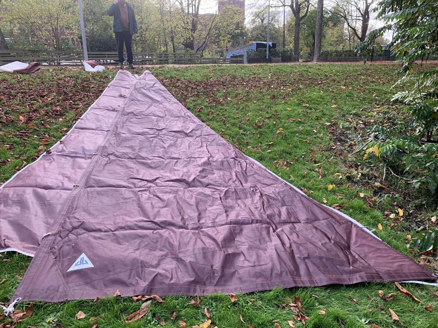 Bruine dacron zeilen van kotter