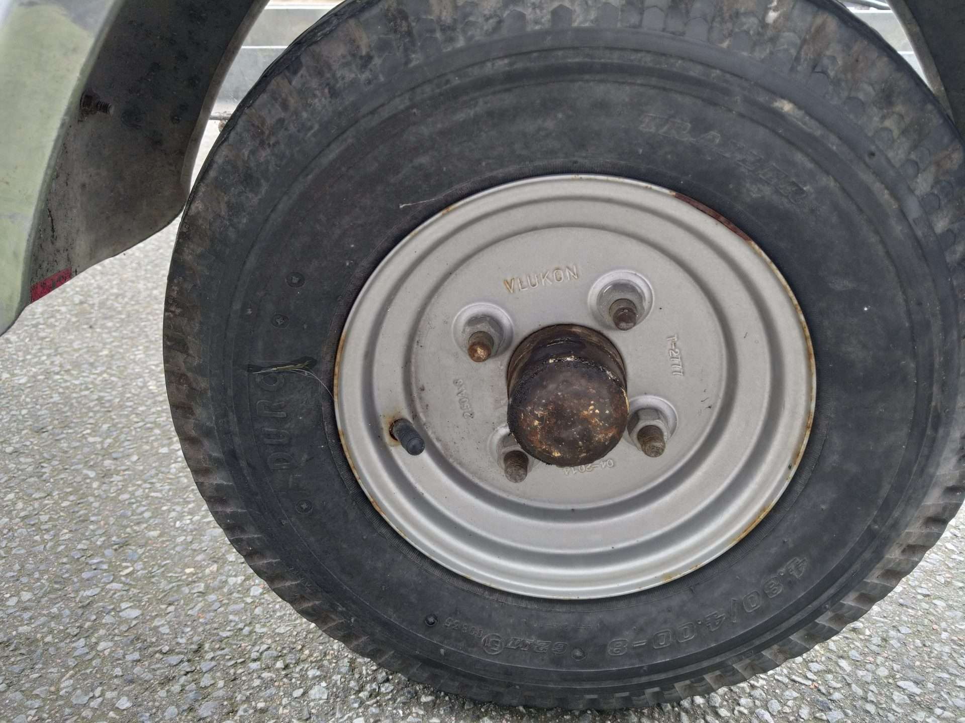 (Rubber) ( platbodem) (console boot) trailer