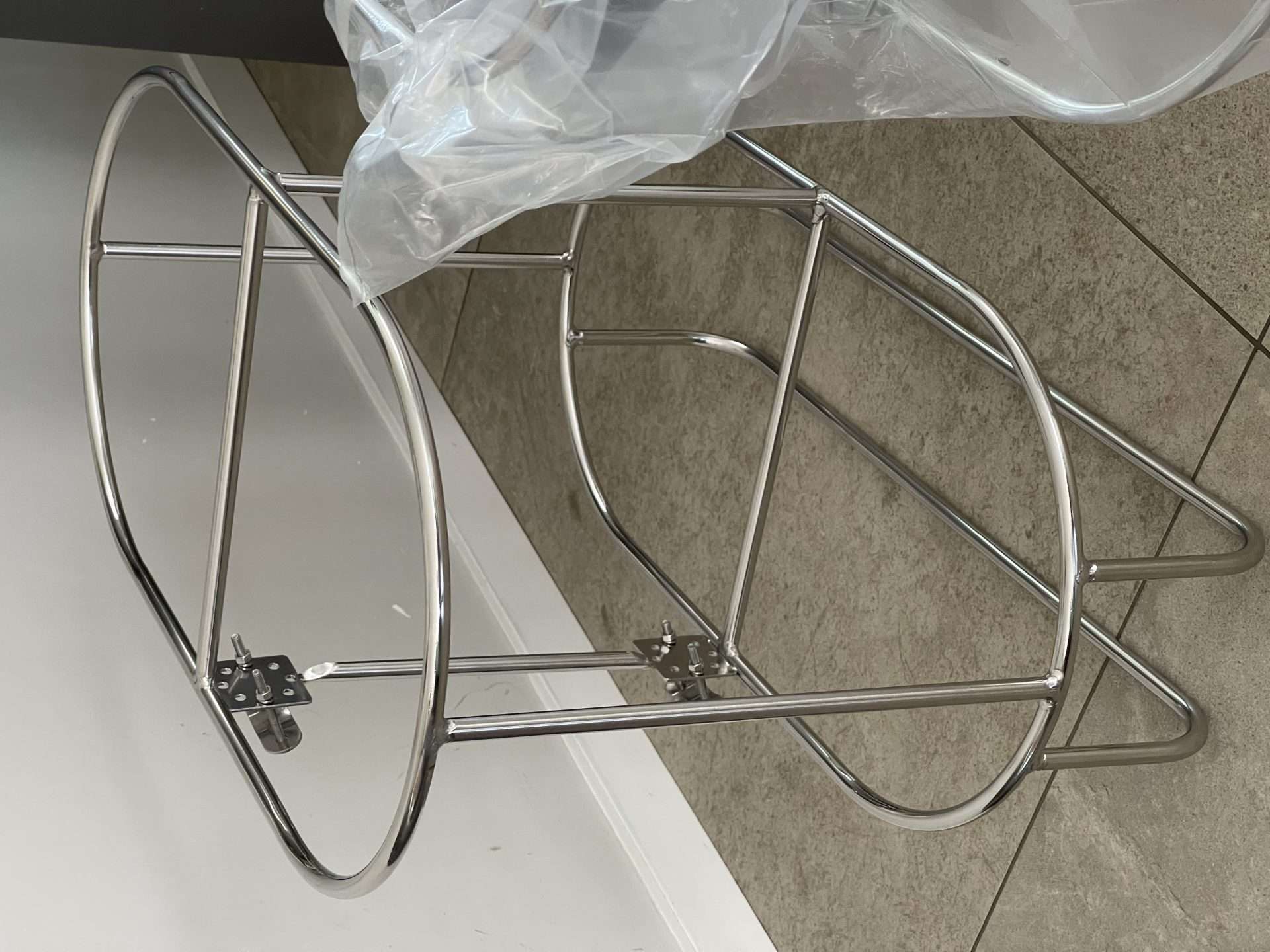 Allpa RVS Fenderhouder Recht voor 2 Stootwillen – 2x – Nieuw in verpakking