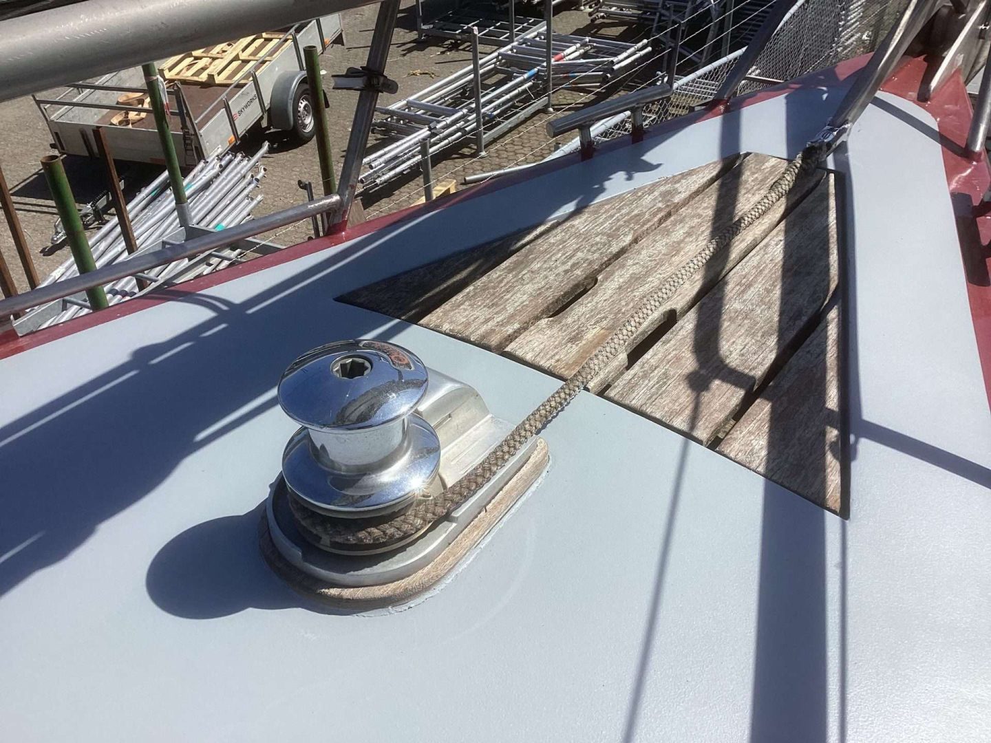 Meteoor zeilboot, stalen knikspant