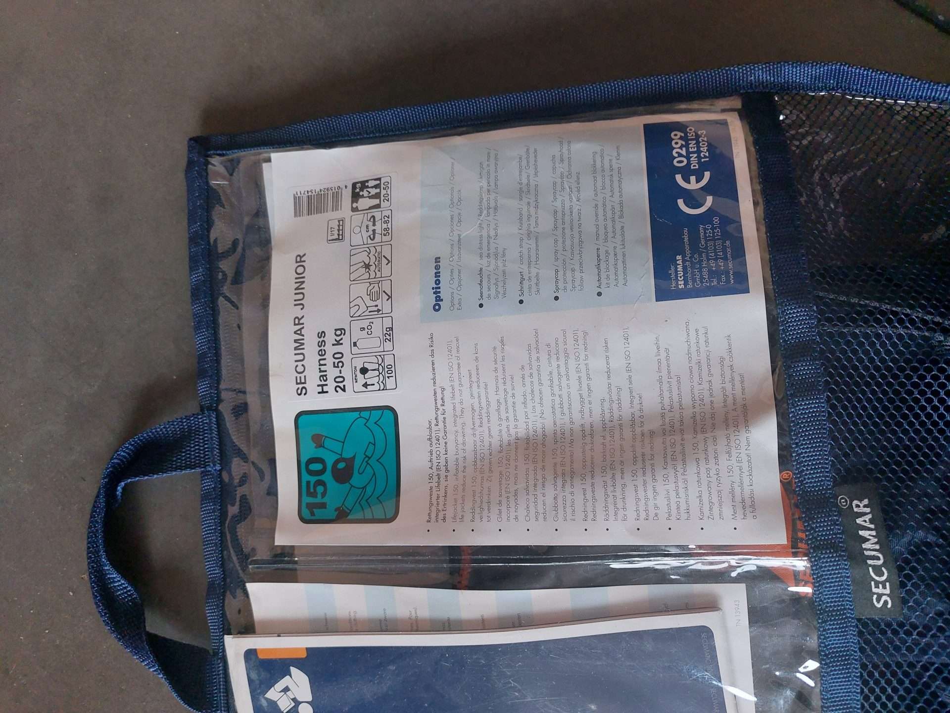 Secumar reddingsvest  150 Junior 20-50 kg