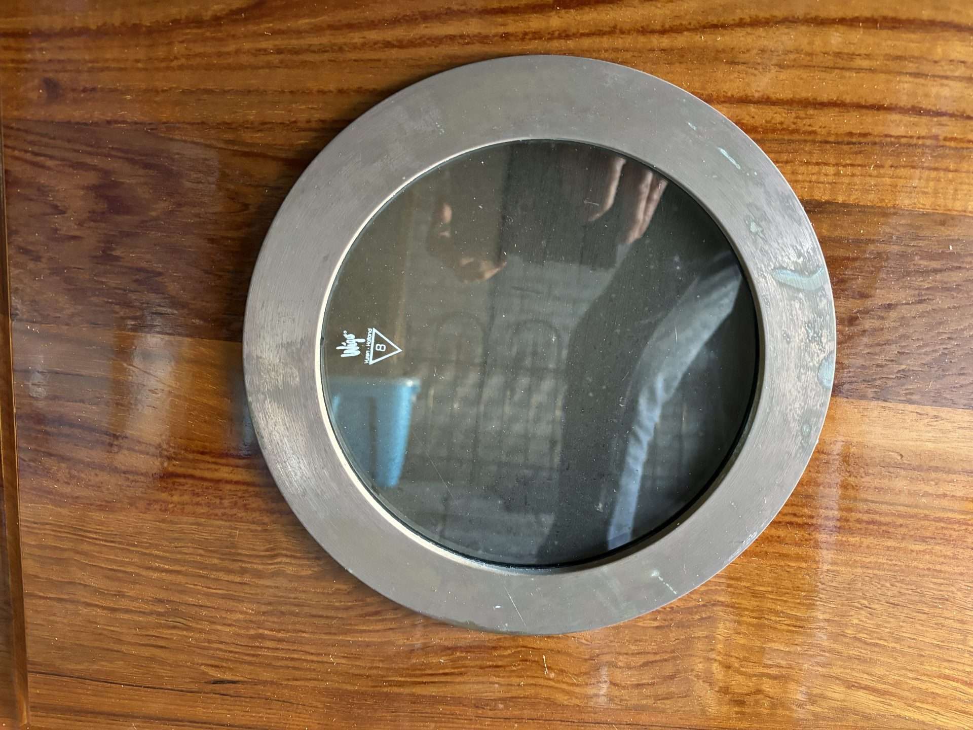 Massief teakhouten deur met beslag