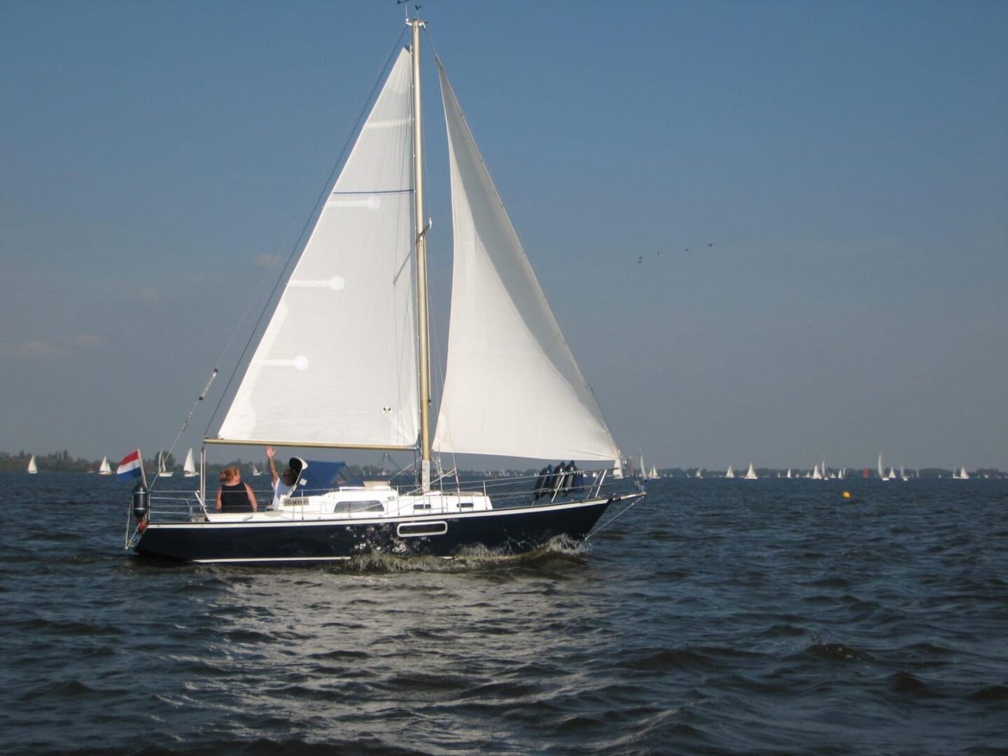 Complete mast met zeilen