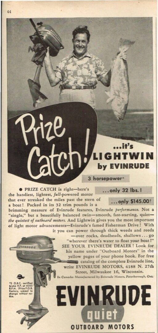 Evinrude Lightwin 3PK buitenboordmotor